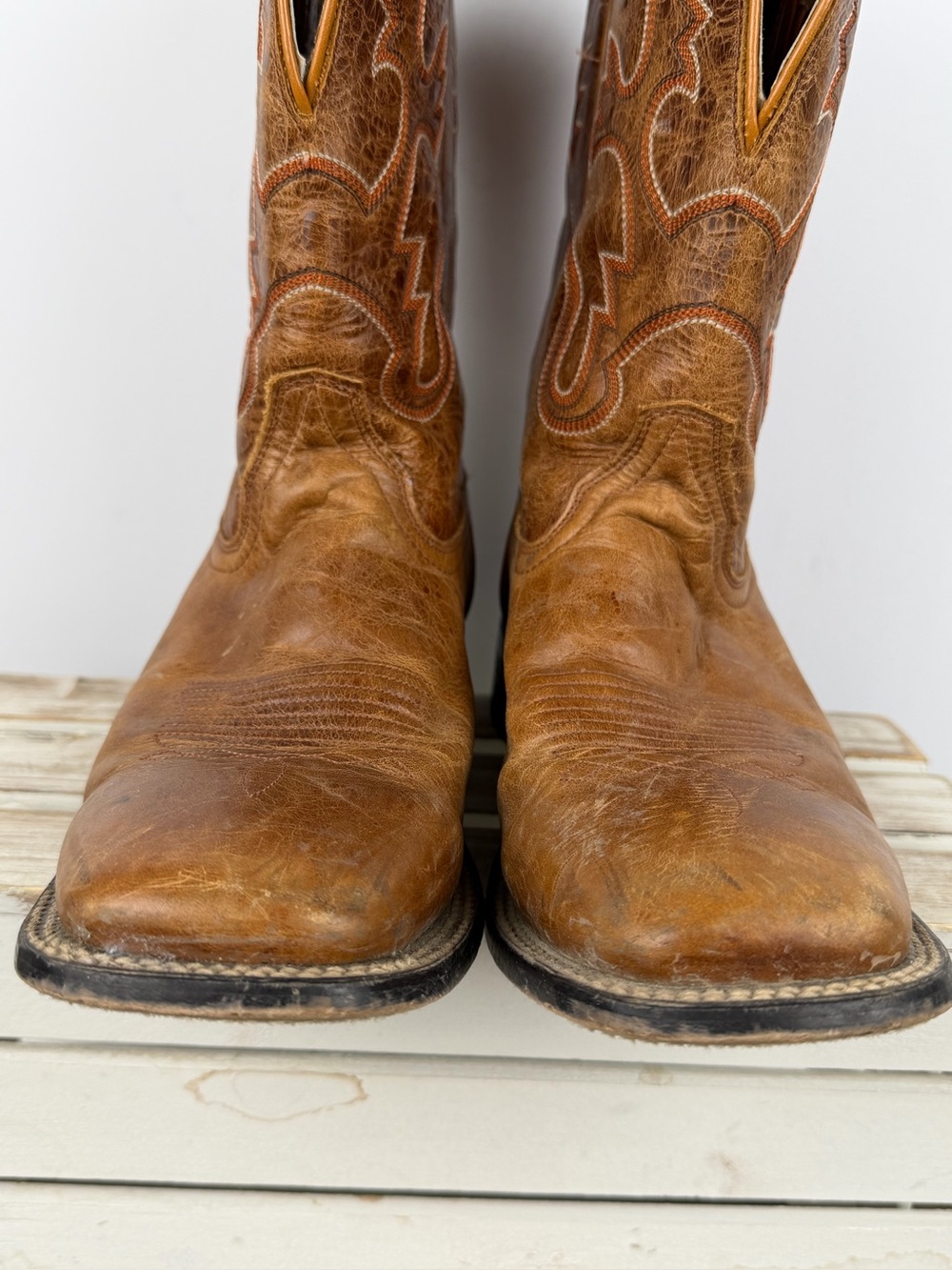 Cody James men's western boots distressed leather detailed embroidery size 9D - Picture 6 of 13
